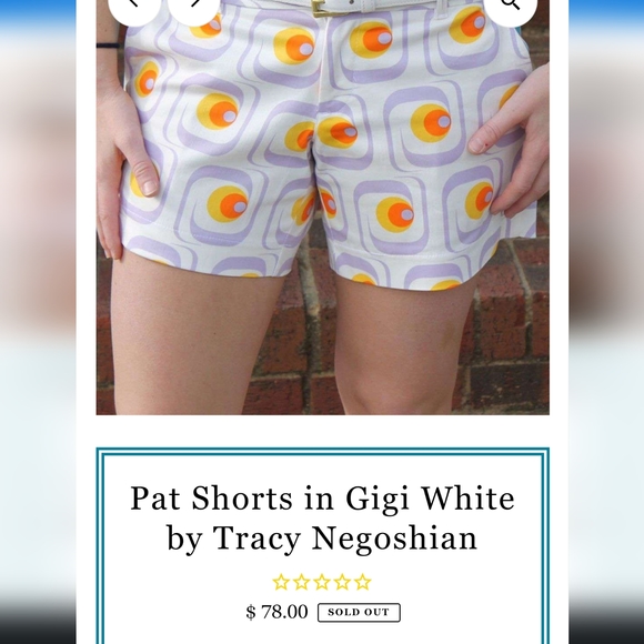 Tracy Negoshian NWT Geo block luxury walking shorts sz6 - Picture 7 of 14